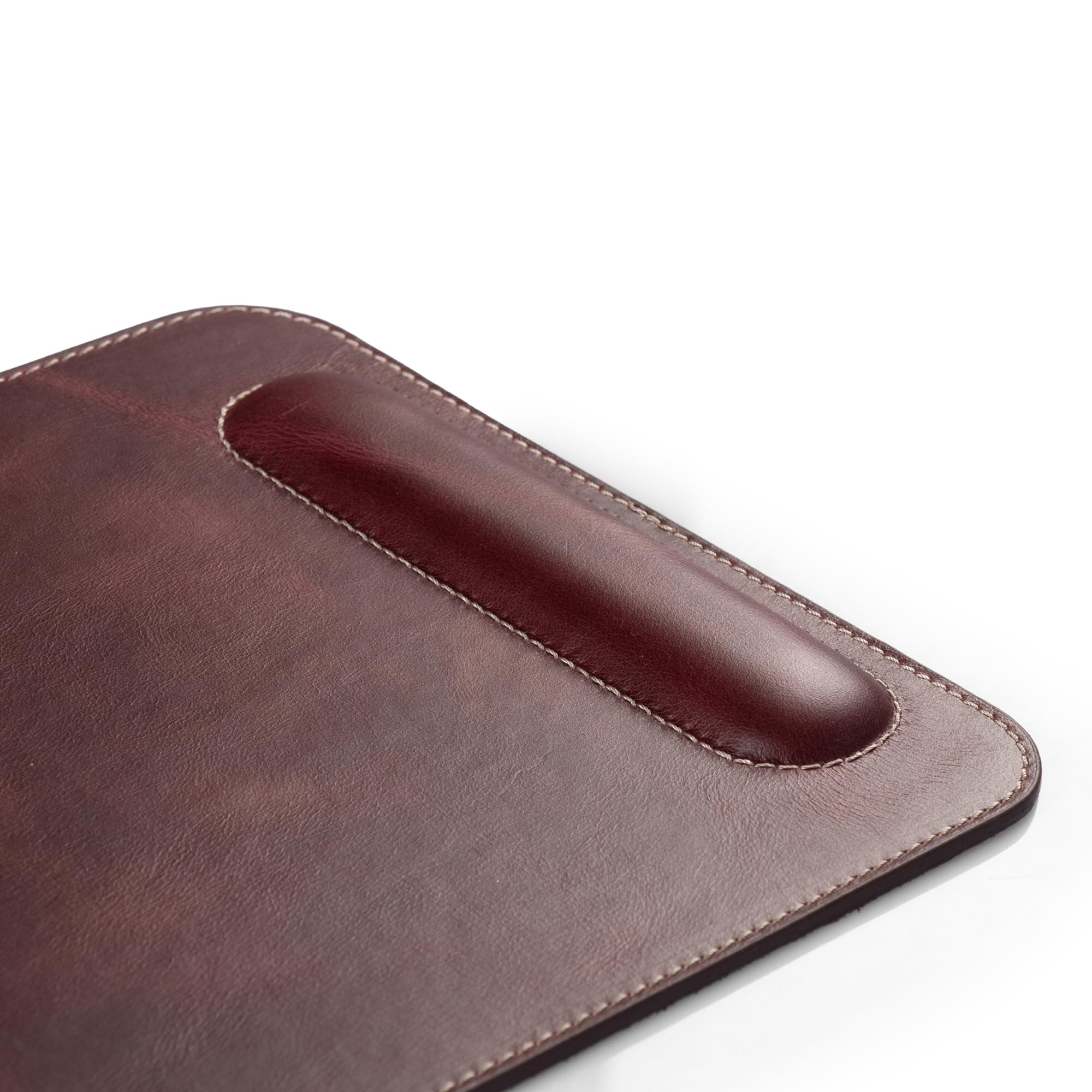 Londo Tappetino Mouse in Vera Pelle con Poggiapolso, Tappetini da scrivania, Mousepad