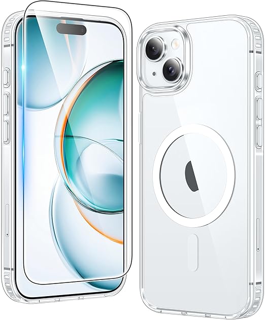 Aazon.co: FNTCASE For IPhone 15-Plus Phone Case: Agnetic Clear Ilitary Grade Shockproof Anti