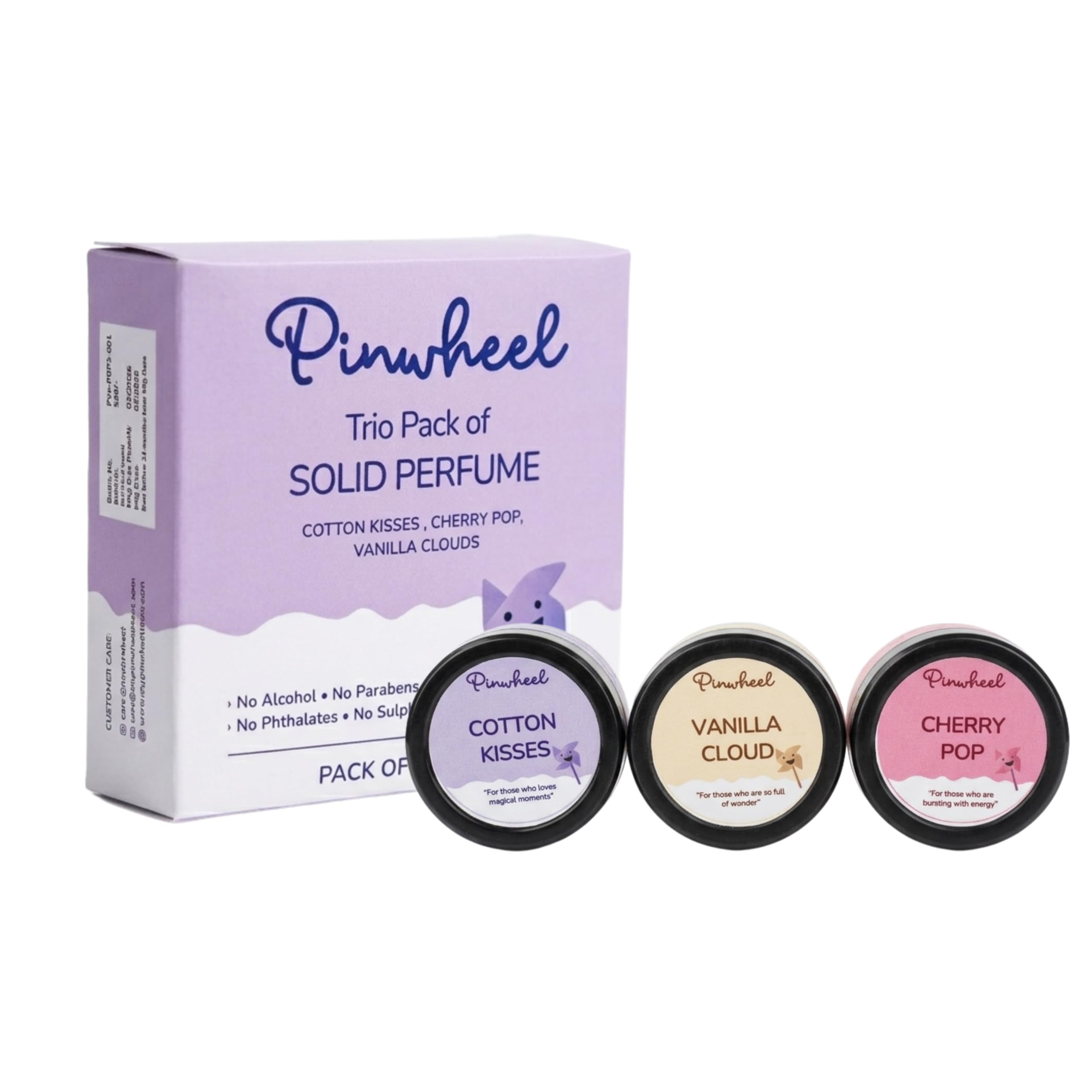 Solid Perfume Bar (Pack of 3) in 3 vibrant fragrances - Cherry Pop | Vanilla Clouds | Cotton Kisses, travel friendly, Parabens-Free | SLS-Free-picture-30