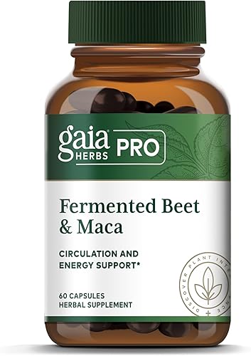 GAIA HERBS PRO Remolacha fermentada y maca - Suplemento de energía saludable y apoyo a la circulación* - Suplemento de salud renal con remolacha y