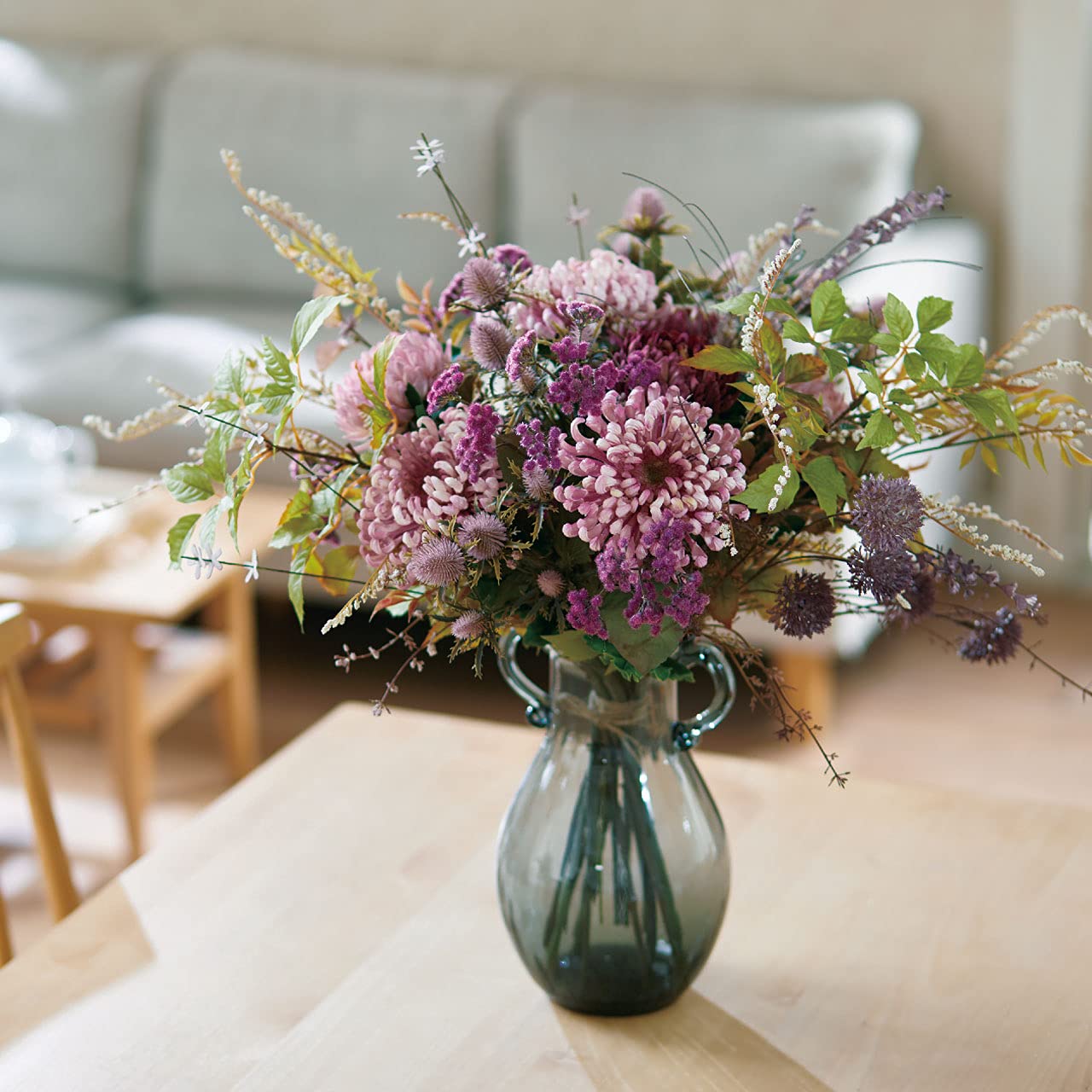 Amazon｜東京堂 造花 MAGIQ 美濃菊 ライラック 花径13×L68㎝ FM000200