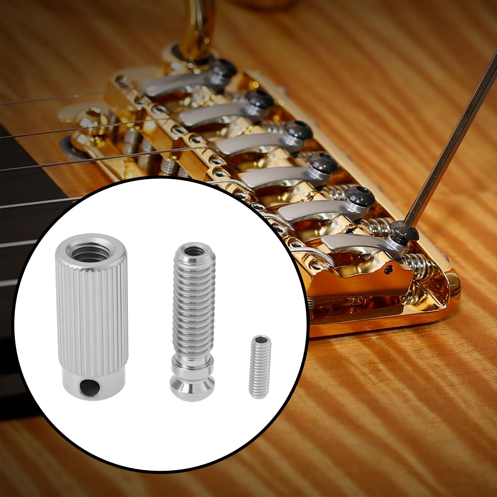 Par de Pernos de Puente de Trémolo Compatibles con El Puente de Guitarra Gotoh 510T 510TS Cromados