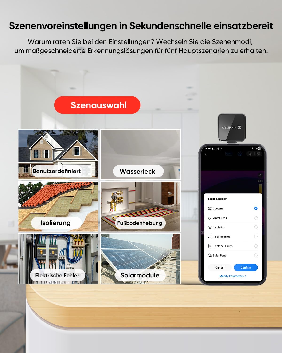 HIKMICRO Wärmebildkamera Mini2PlusV2 512 x 384 SuperIR, Manuell fokussierende Thermal Camera Kompatibel mit iOS und Android, 256 x 192 IR-Auflösung, 25Hz, USB-C/Lightning(unterstützt iPhone 15/16)
