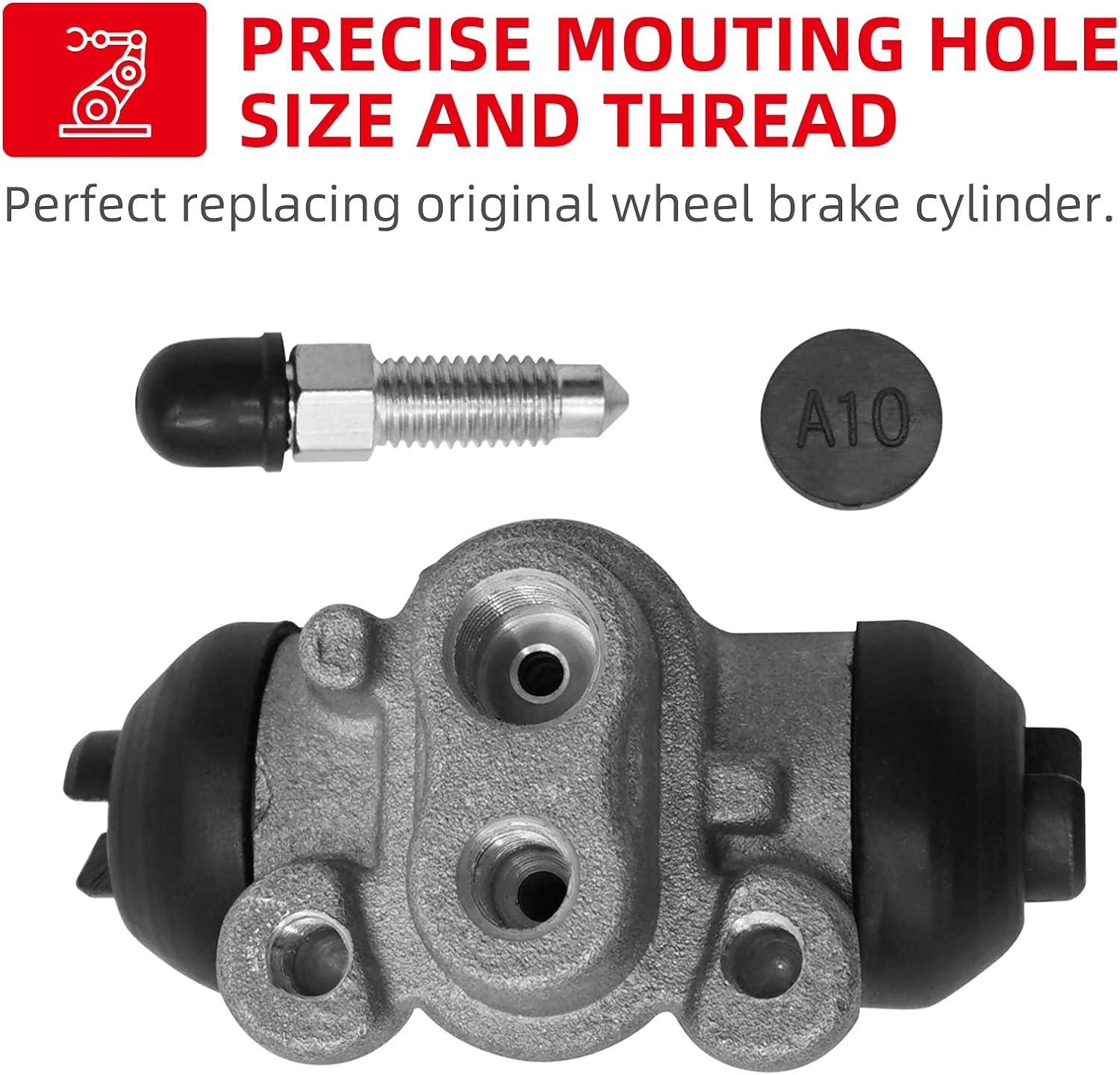 2 Pcs Front Left & Right Brake Wheel Cylinders Fit For Kawasaki KAF300 Mule 500 520 550 1991-2004 (OEM# 43092-1057)