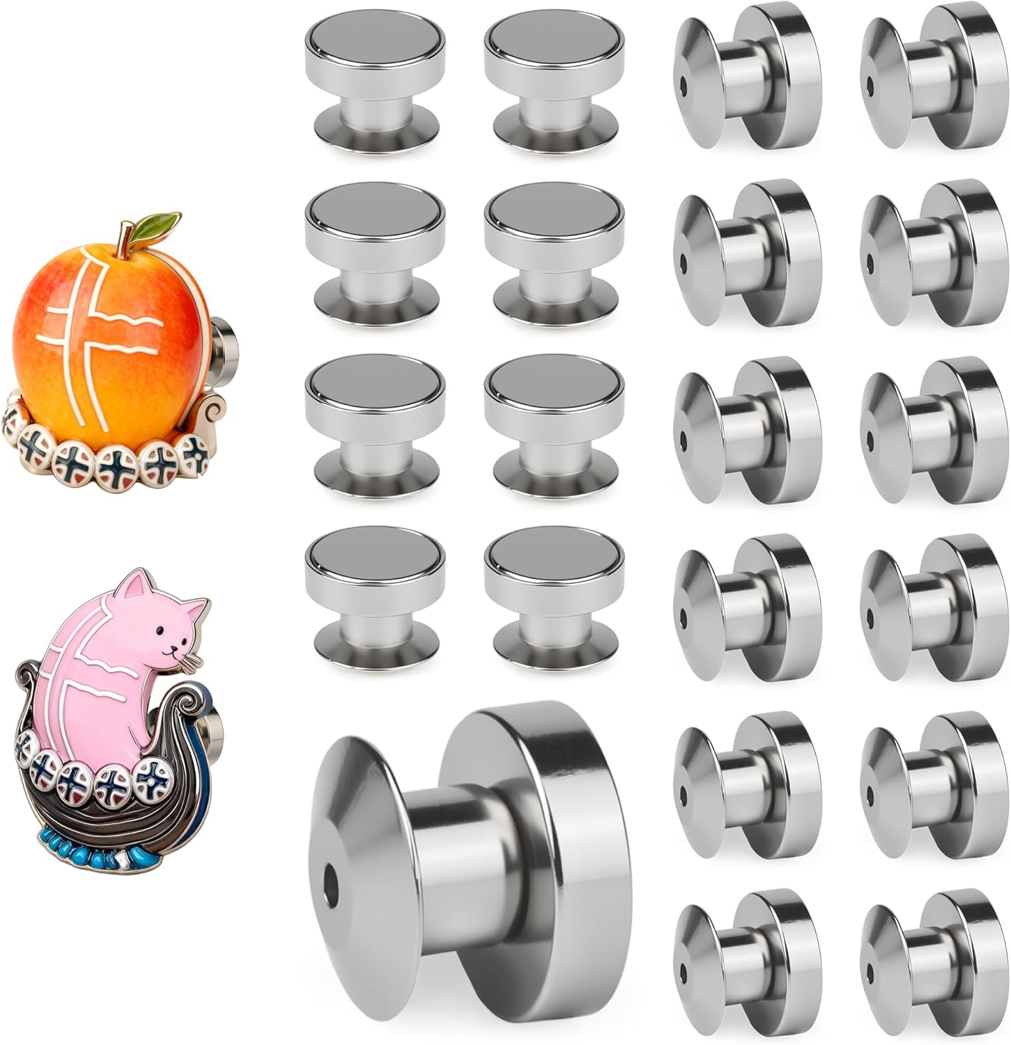 50PCS Magnetic Pin Backs for Enamel Pins Convert Enamel pin to Refrigerator Magnets Conversion Tool for Refrigerator for Home Office Whiteboard Fridge Decor and Gifts Enamel Pins Not Included