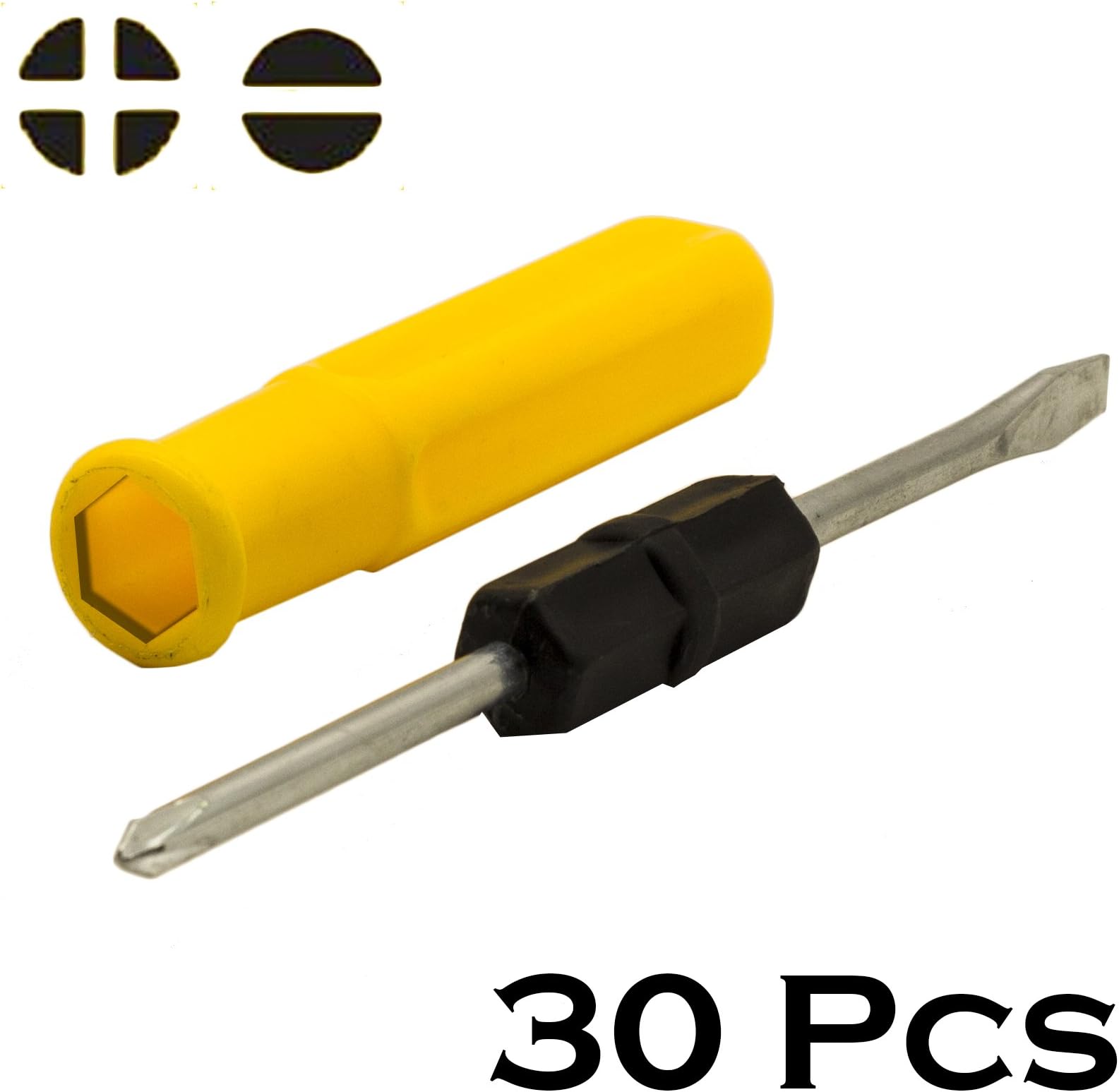 30-Pack 2 in 1 Screwdiver, 4mm Tip Multifunction 7'' Flat Head and Cross Head, Wholesale Price Screw Driver Lots, 30 Pieces Set