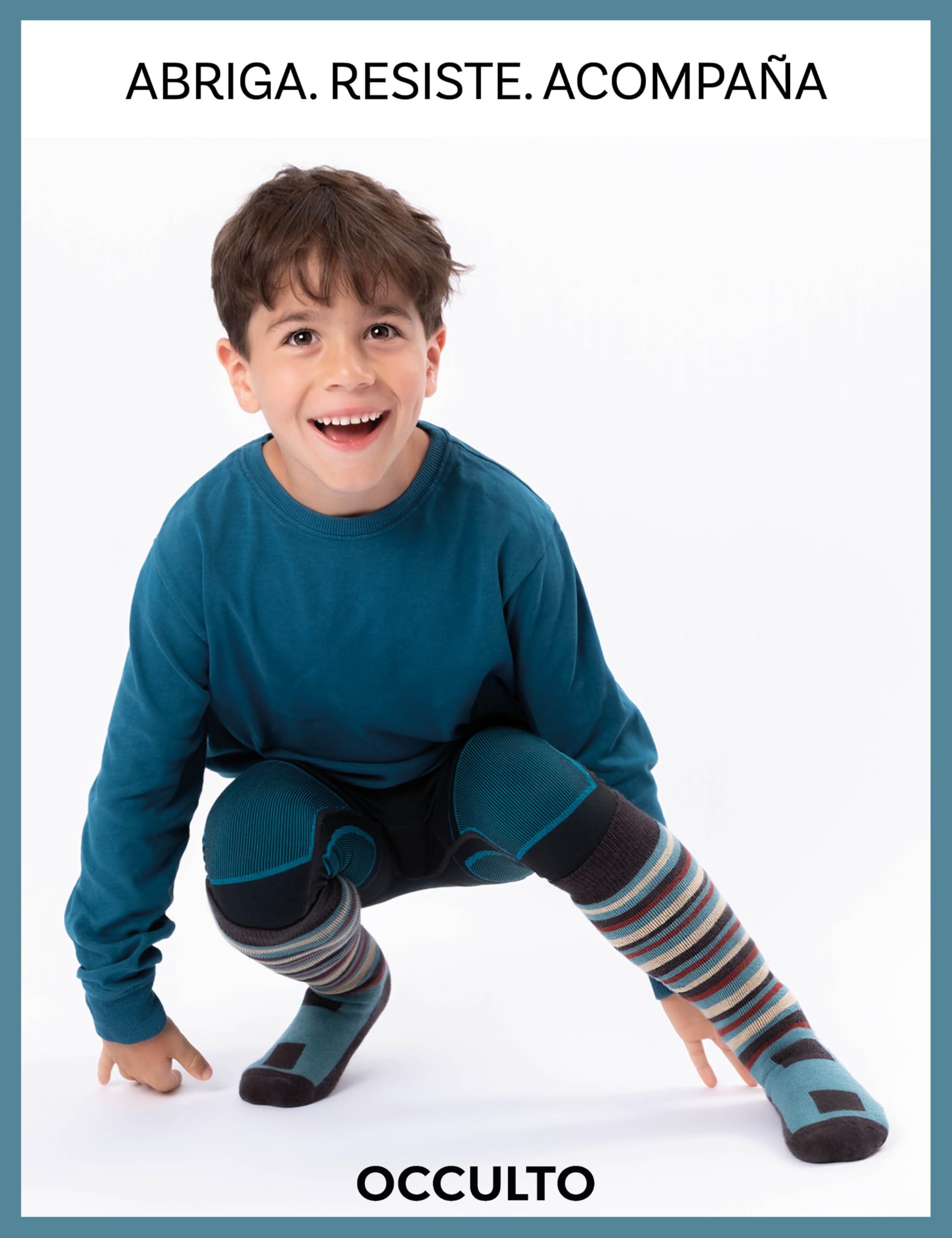 Calcetines de Esquí para Niños y Niñas 2 Pares Térmicos Invierno Acolchados Transpirables