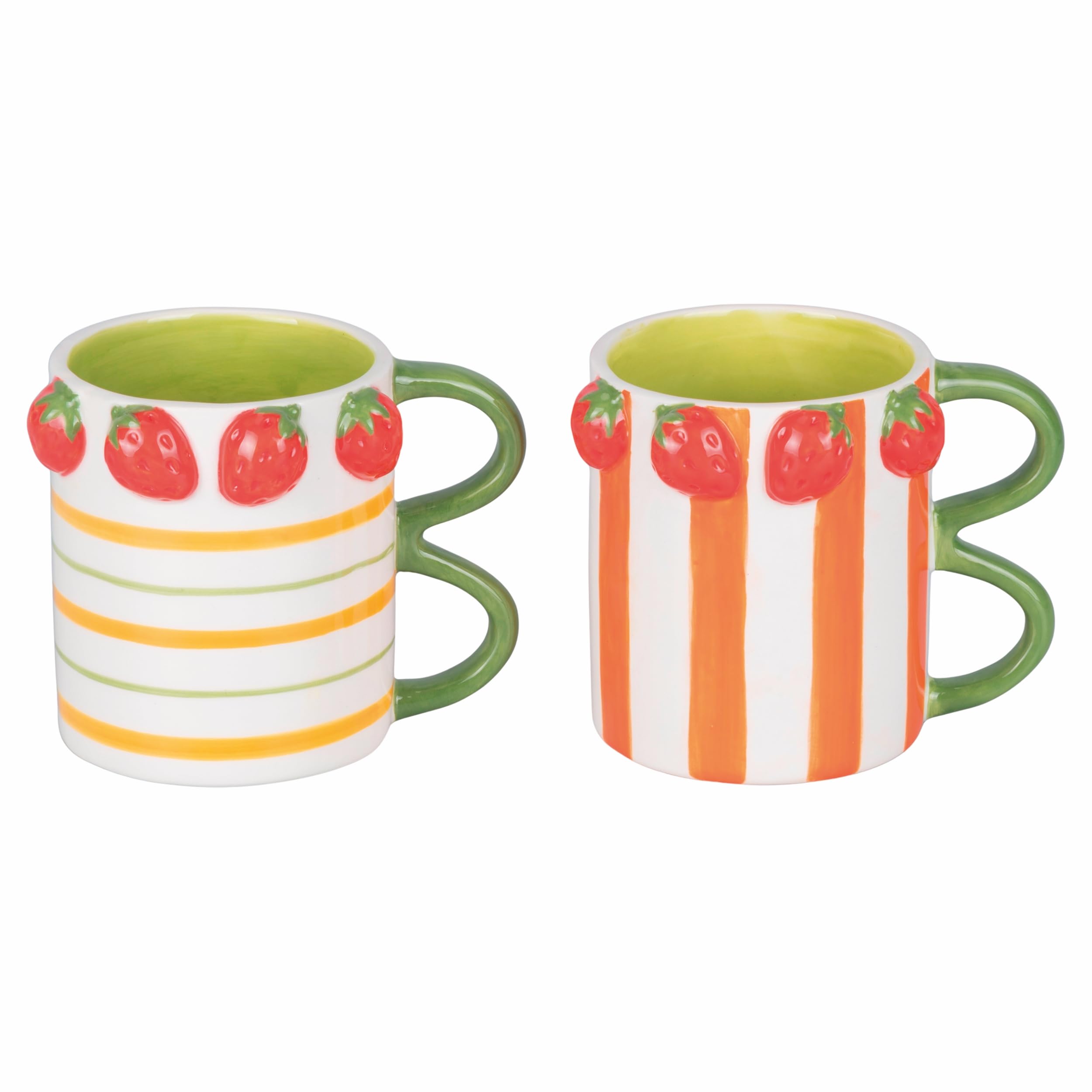 Tasses motif fraises Villa d'Este Fruit Life pour un petit-déjeuner convivial