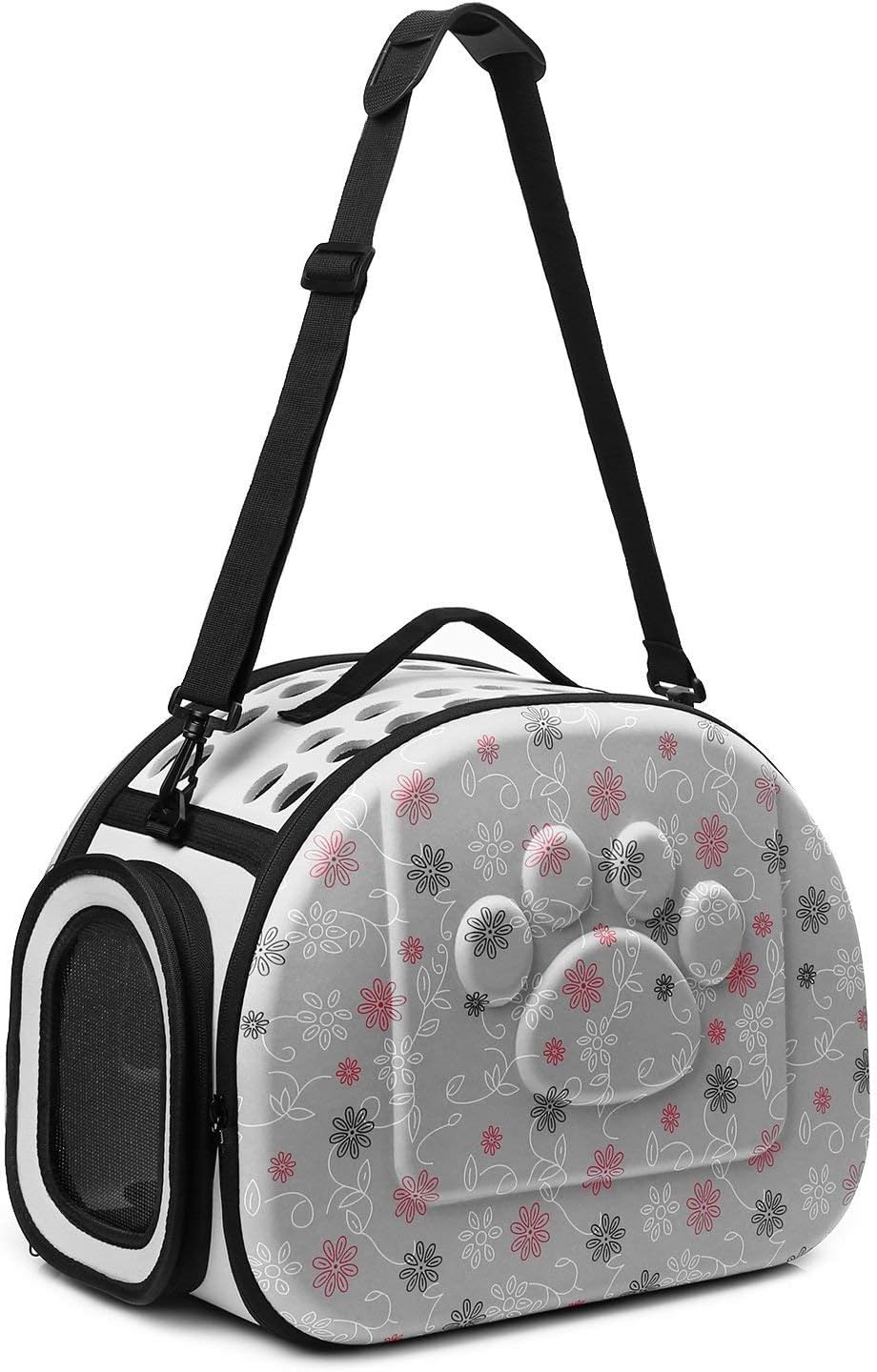 Coraltea EVA Pet Carrier Airline Approved Outdoor Under Seat Travel Medium Size Pets Bag Cats & Dogs Puppy(gray)