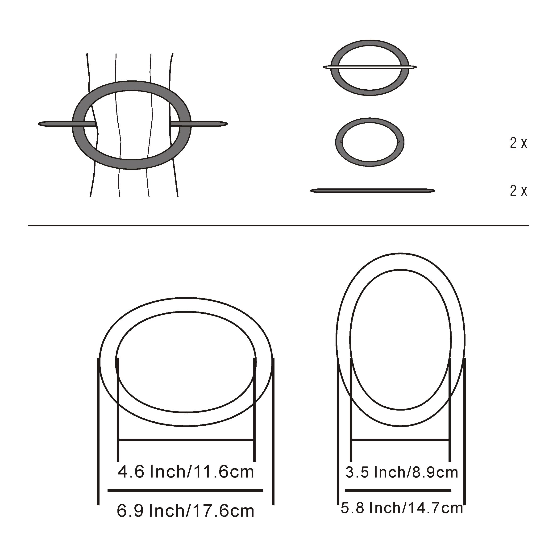 Refila 2PCS Window Curtain Holdback,Flat Hairpin Curtain Holder,Curtain Tieback,Window Treatment Holdbacks (Satin Silver)