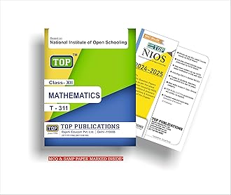 TOP NIOS 311 Class 12 Mathematics Guide (Includes objective type MCQs) | Updated with latest syllabus & exam pattern as per NIOS latest notification Paperback – 1 January 2022