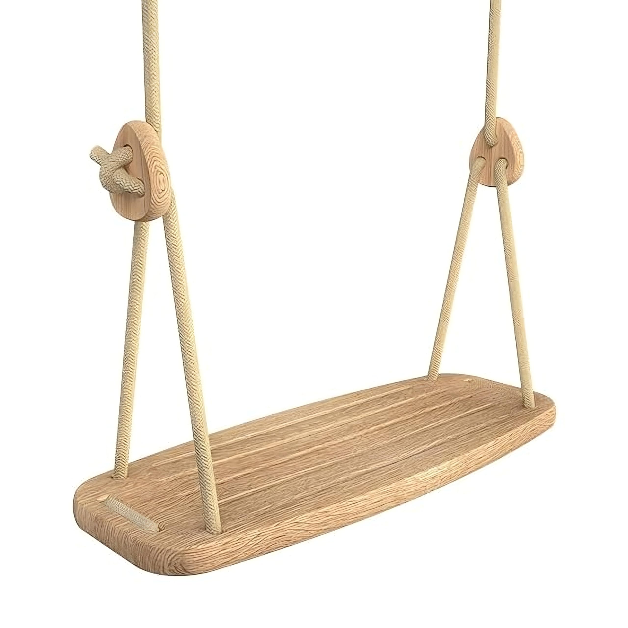 Baby Swing, Wooden Hanging Swing Seat Chair with Safety Belt, Durable Baby Swing Chair, Hanging Swing Seat for Adult, Kids, Children with Adjustable Rope. (Grand Swing)