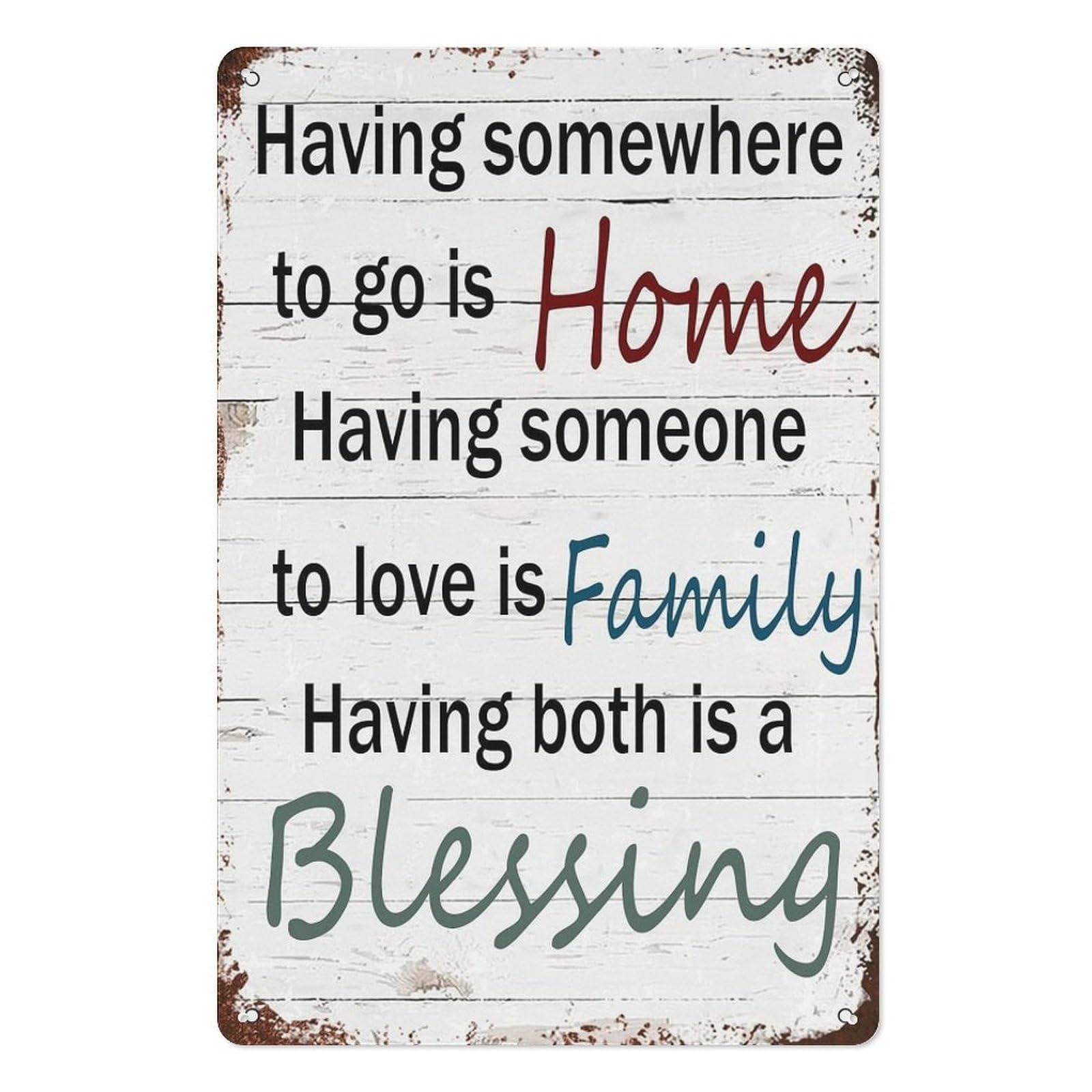 Rustic Having Somewhere To Go Is Home Sign Metal Tin Sign Wall Decor Farmhouse Sign Wall Decor Wonderful Gifts For Home Living Room Bedroom Cafe Club Bar Store Garage 8 X 12 Inch