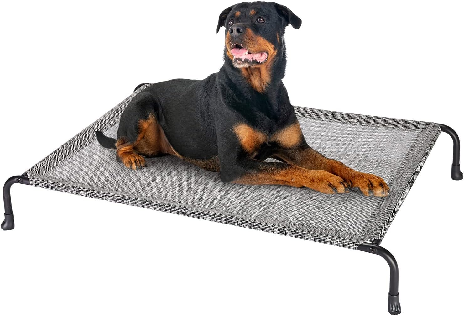 Veehoo Outdoor Elevated Dog Bed, Cooling Raised Dog Cots Beds with No