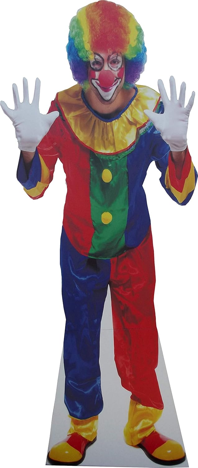 aahs!! Engraving Halloween Haunted House Life Size Cardboard Stand Up (Rainbow Clown)