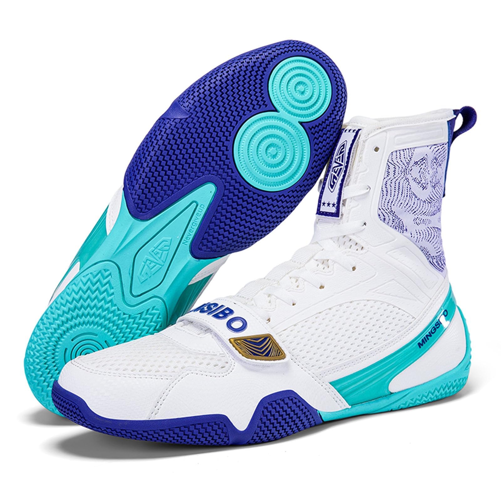 Zapatillas de Boxeo para Hombres y Mujeres, Transpirables, Lucha, Fitness, cómodas, Antideslizantes, para Culturismo y competiciones,Azul,42 EU