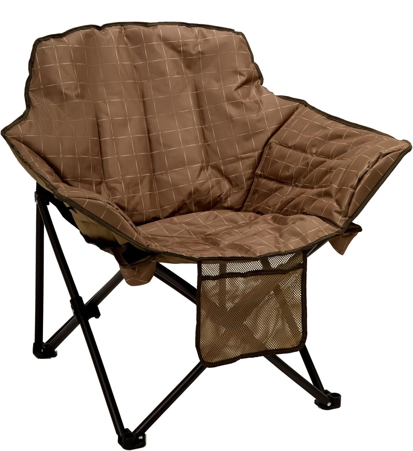 SUNNYFEEL Oversized Camping Chair Heavy Duty Folding Moon Chair Large Sofa Chair for Adults 500 LBS Portable Camp Lawn Chair with Storage Bag for Beach, Trip, Lawn, Outdoor Camp for Adults & Carry Bag