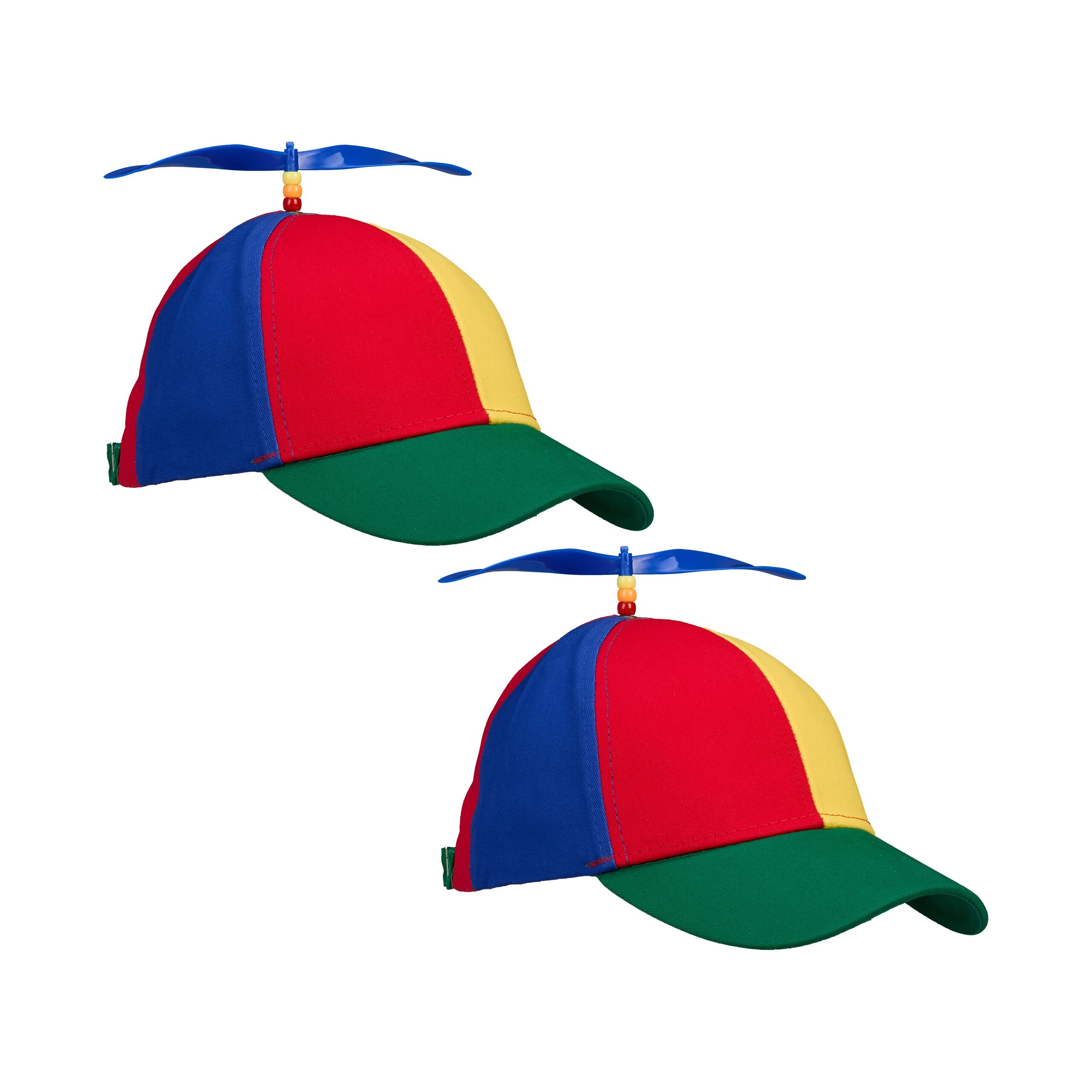 Gorras de hélice para fiestas temáticas y carnavales familiares con ajuste cómodo multicolor