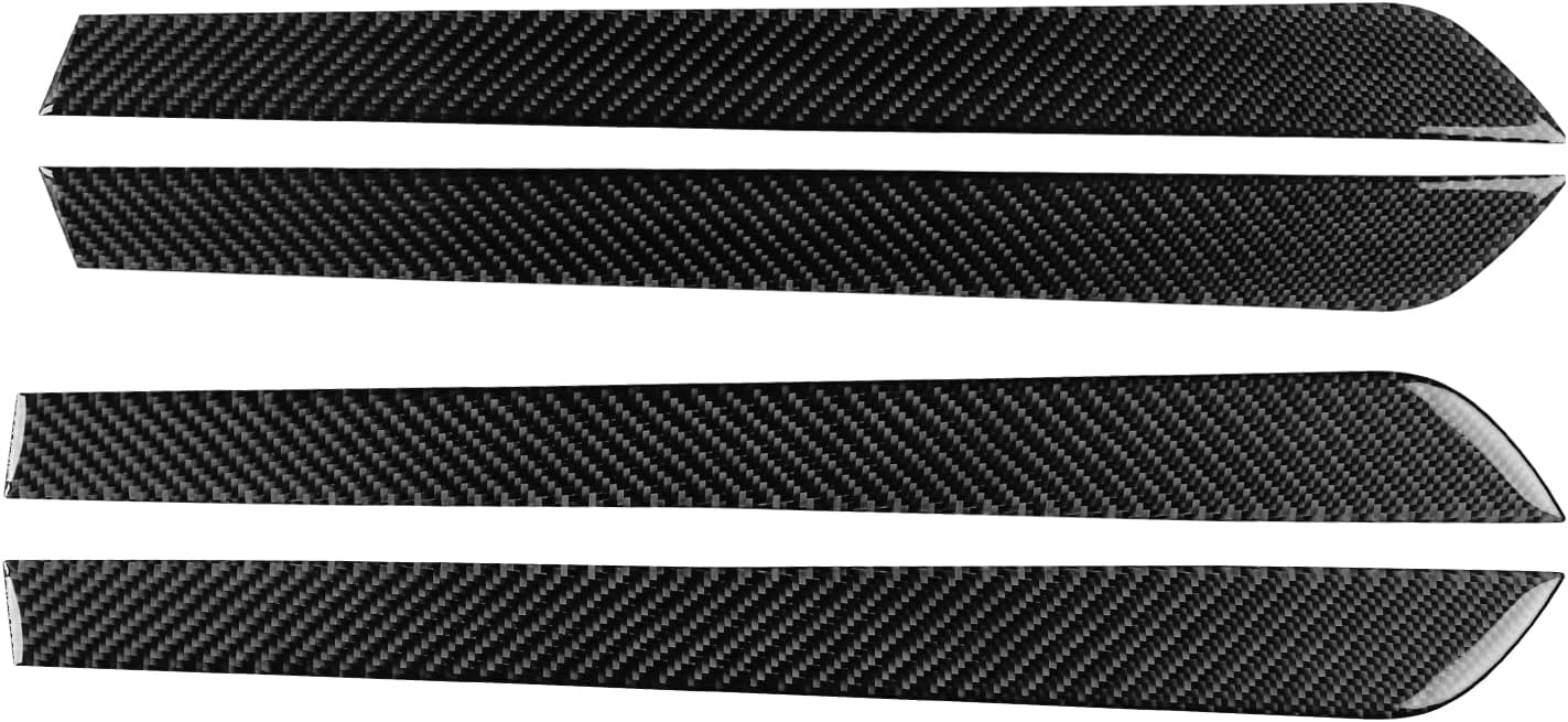 Black Real Carbon Fiber Car Inner Door Panel Anti-Scratch Decorative Strip Trim Sticker Compatible with Toyota 4Runner 4 Runner(N210)2003 2004 2005 2006 2007 2008 2009 SR5/Sport Edition/Limited