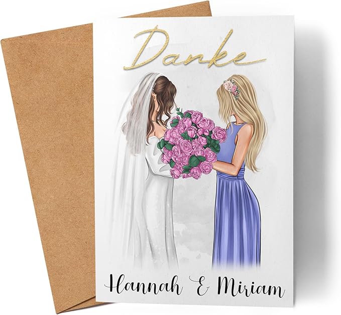 Ling's Moment Lila Brautstrauß - Künstlicher Seidenstrauß 9 Zoll Für Hochzeit