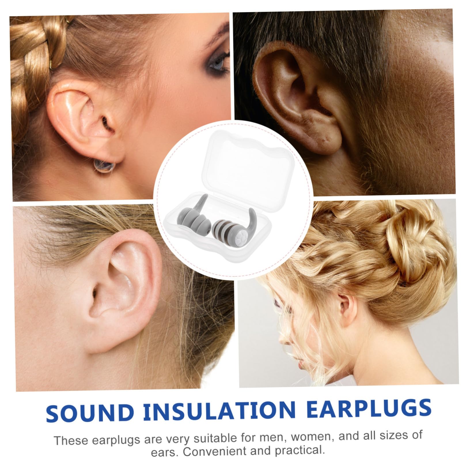 BCOATH Silicone Swim Ear Plugs for Adults Boys and Girls Noise Reduction for Sleep Snoring Study Flying