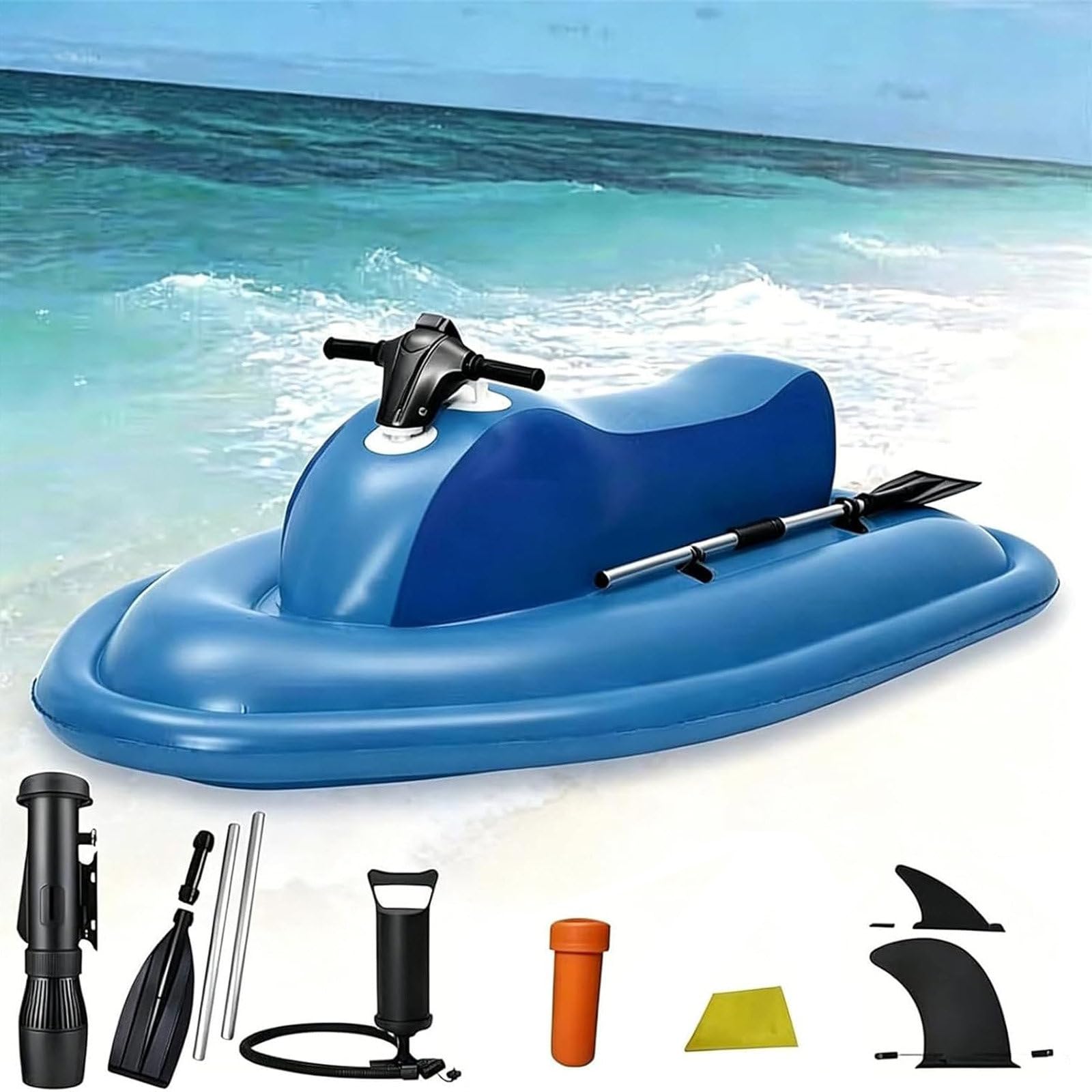 NYANS Water Floating Motor Boat– 500W/700W Underwater Propeller, Inflatable Boat with Motor, Max Load 330 lbs, for Water Sports 500W16A