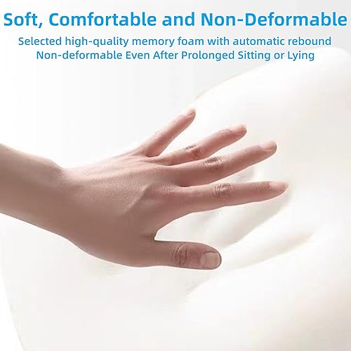 Miniatura 4 de Cojín antiescaras para trasero, cojín de asiento de silla de ruedas de gel, gel en forma de T y almohada de espuma viscoelástica, cojín de asiento