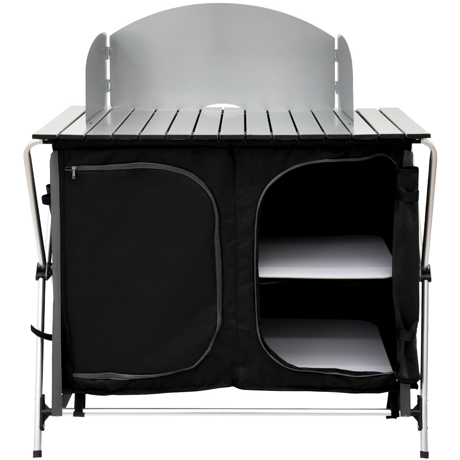 Cucina del Campeggio 90 x 48 x 115 cm 3 Scomparti Scaffale Armadio da Camping
