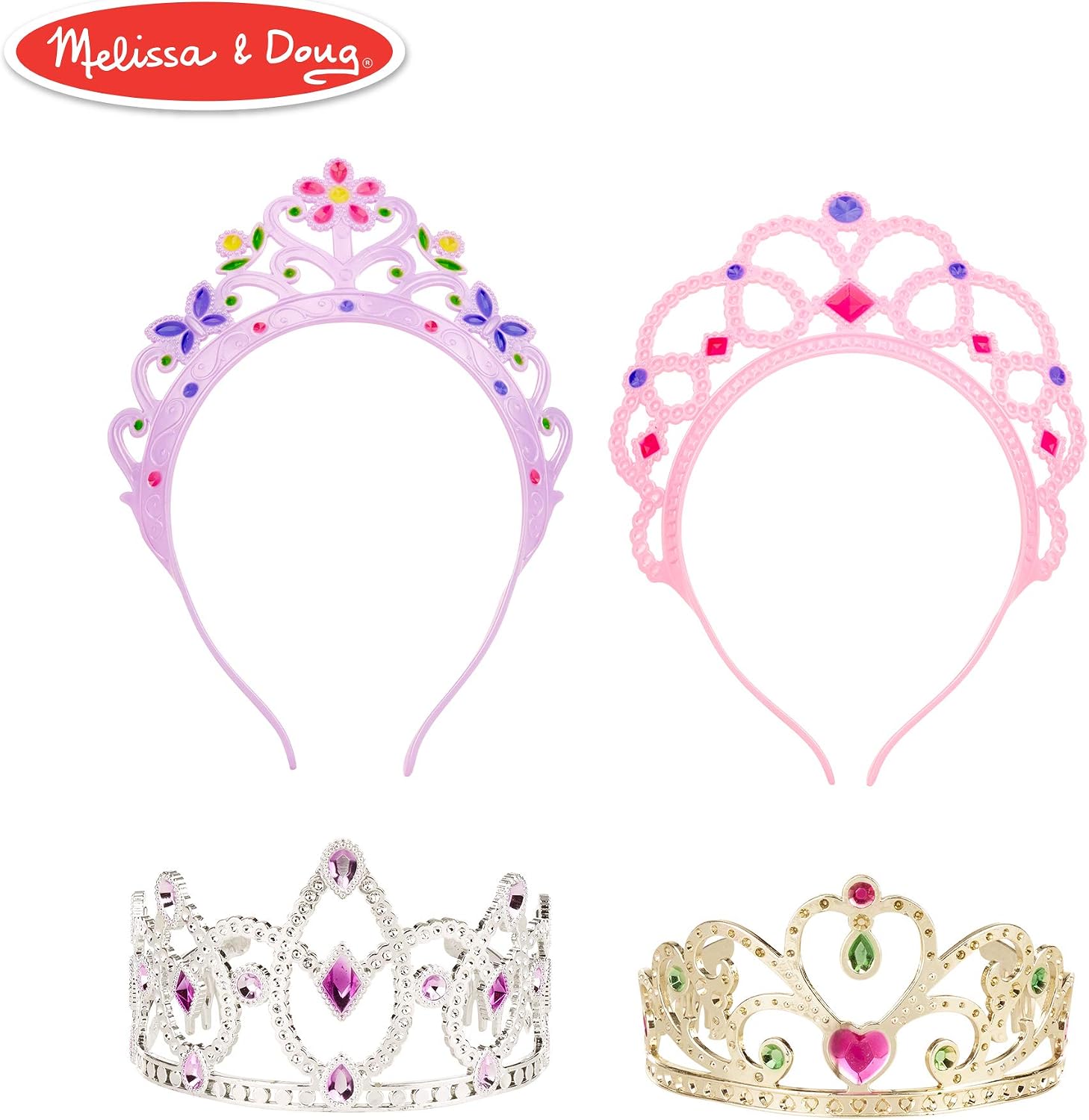 Melissa & Doug Dress-Up Tiaras Role Play Collection | Pretend Play | Role Play | 3+ | Gift for Boy or Girl