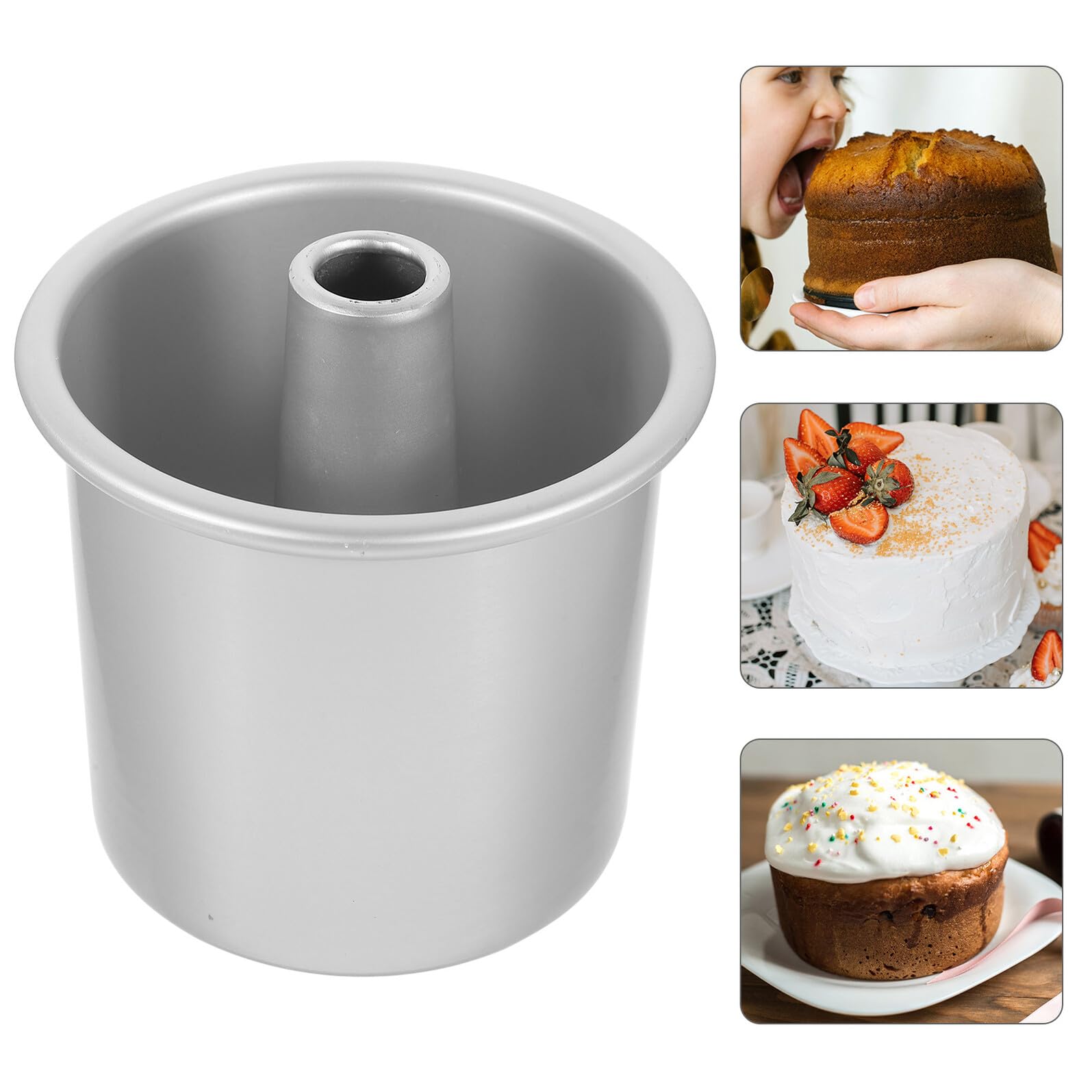 Molde para Hornear Pasteles Redondo Desmontable 4 Pulgadas, Molde Metálico de Aleación de Aluminio, Antiadherente, Set de 3 Piezas, Adecuado para Repostería en Horno Doméstico