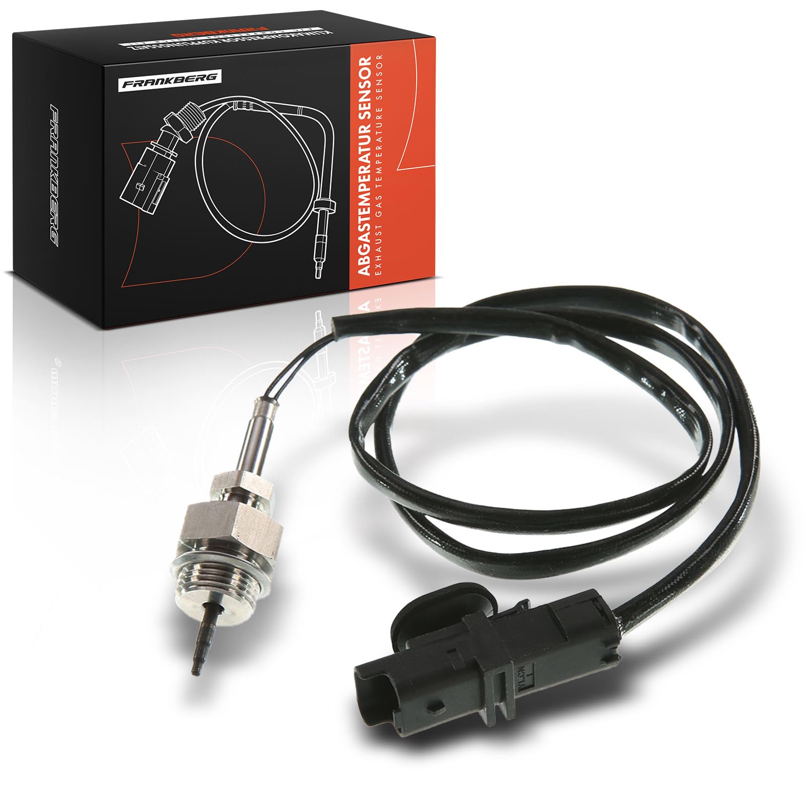 Frankberg Sensor de temperatura de gases de escape 2 Polos Compatible con Megan.e II BM0/1 CM0/1 Megan.e II Touring KM0/1 Megan.e II Coupé-cabrio EM0/1 Grand Scénic II JM0/1 8200693945,8200420764