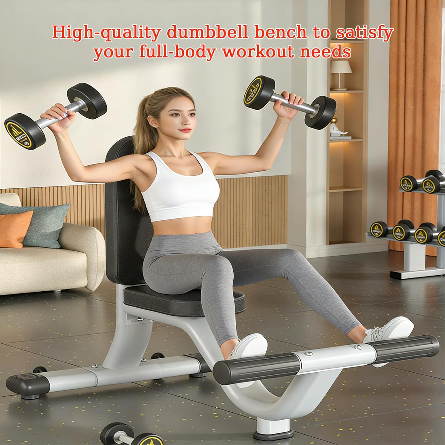 Weight Lifting Bench, Professional Workout Gym Station for Strength Conditioning and Full Body Exercise, Dumbbell & Abdominal Fitness Equipment with 1762LBS Capacity