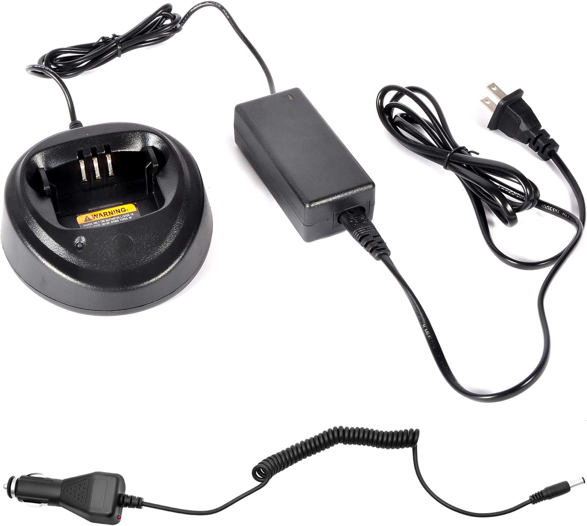 WPLN4137 PMP4137A Charging Station Car Charger,Two-Way Radio Rapid Battery Charger Base with 100V-240V Power Adapter for Motorola CP040 CP140 CP150 CP160 CP180 CP200 EP450 PR400 Walkie Talkies