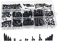 Vista 11 de M2 Nylon Hex Macho-Hembra Separadores Separadores Tornillo Tuerca Surtido Kit (Negro)