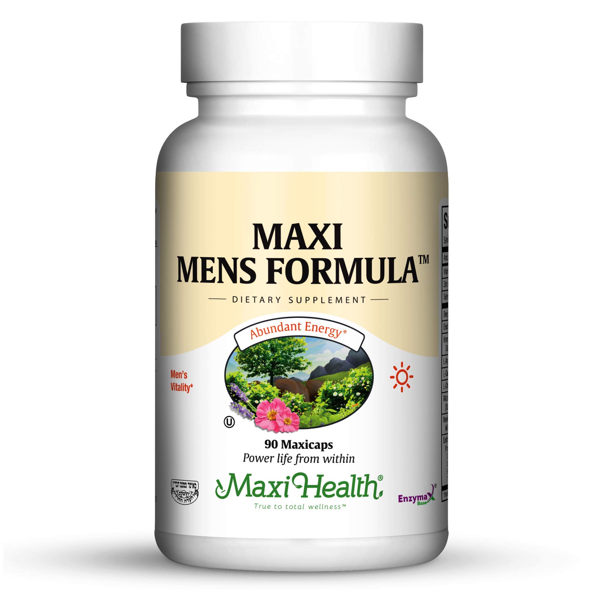 Maxi Men’s Formula – Men’s Vitality & Libido Supplement with Horny Goat Weed, Maca, L-Arginine, Zinc & Selenium – Supports Energy, Hormonal Balance & Immune Health – 90 Veg Capsules Kosher