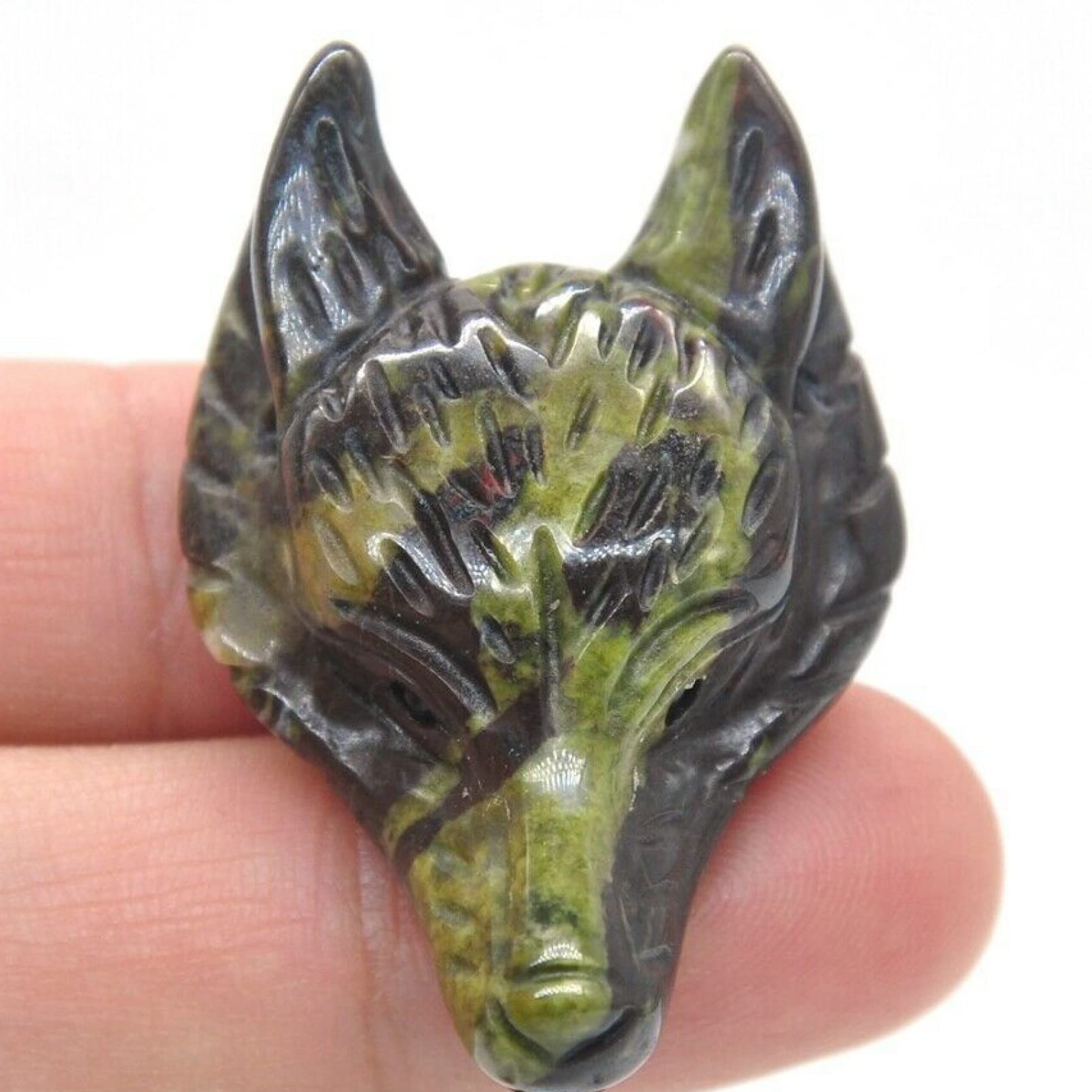 Amazon.co.jp: 天然石オオカミの頭のペンダント diy 手工芸品