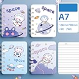 2 Pack Pocket Notebook 3.2 inches x 4.1 inches Small Journal Notebook 160 Pages Space Bunny Pattern Cover Random