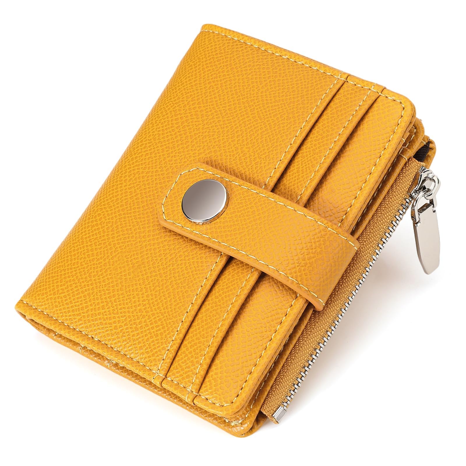 FALAN MULE Geldbörse Damen klein, PU Leder Geldbörsen für Damen, RFID Blockierung Kleine Portemonnaie mit Reißverschluss, Portmonee Frauen mit Zipper Münzfach