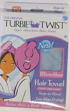 Turbie Twist Microfiber Hair Drying Towel Single Pack LIGHT BLUE