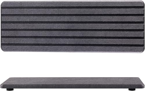 2 posavasos de diatomita absorbentes de agua con ranuras (12 x 4 pulgadas), piedra absorbente de agua utilizada para jabón de manos, tazas y