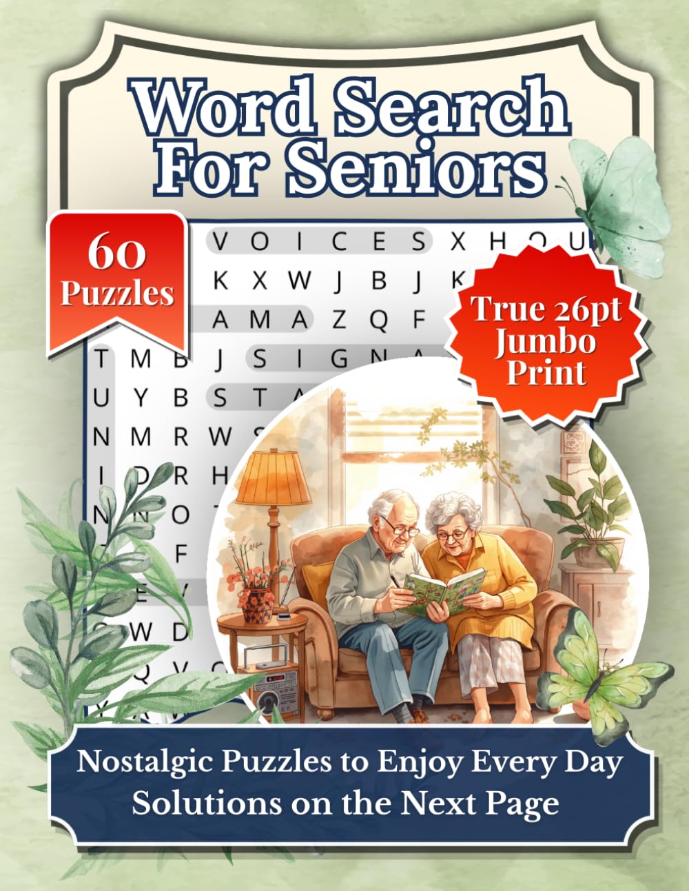 Large Print Nostalgic Word Search for Seniors: 60 Golden Memories Puzzles + 20 Bonus Downloads | Fun Brain Activity Book | Perfect Gift for Grandma & Grandpa