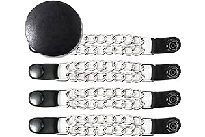 Exclusive Milwaukee Leather 4 Piece Genuine Leather Vest Extender Set with Double...