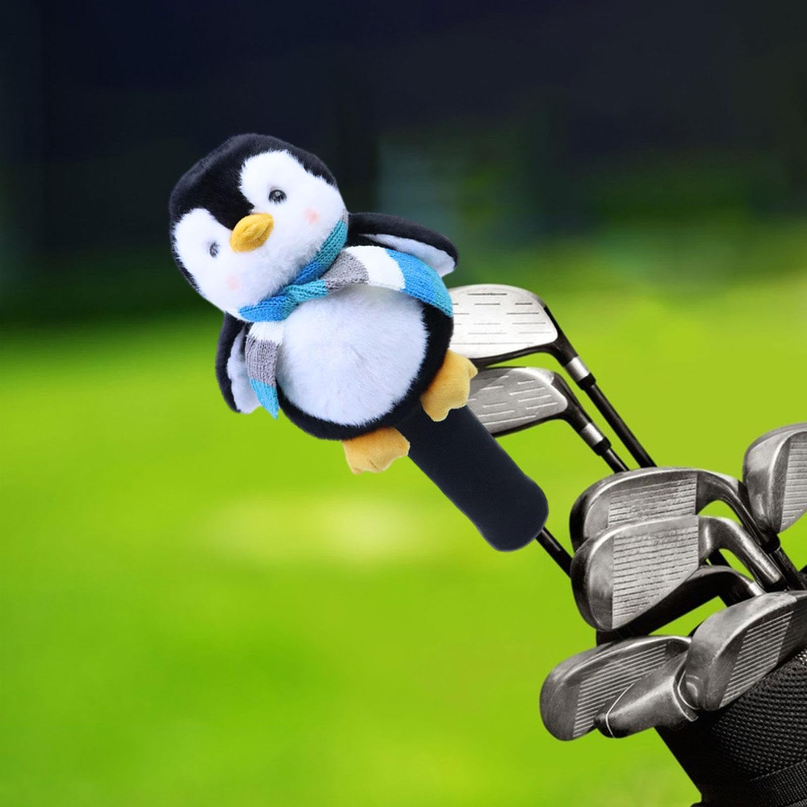 Harilla Golfschlägerhaube, lustige Schlägerkopf-Abdeckung mit Tierform, Langer Hals, Cartoon-Putter-Kopf-Abdeckung, weiche Plüsch-Driver-Schlägerkopf-Abdeckung für Hölzer & Eisen