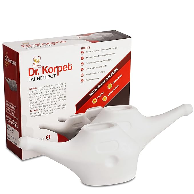 Dr. Korpet Nose cleaning unbreakable Jal Neti pot for sinus, neti kriya pot, yoga kriya for Nasal wash (2)