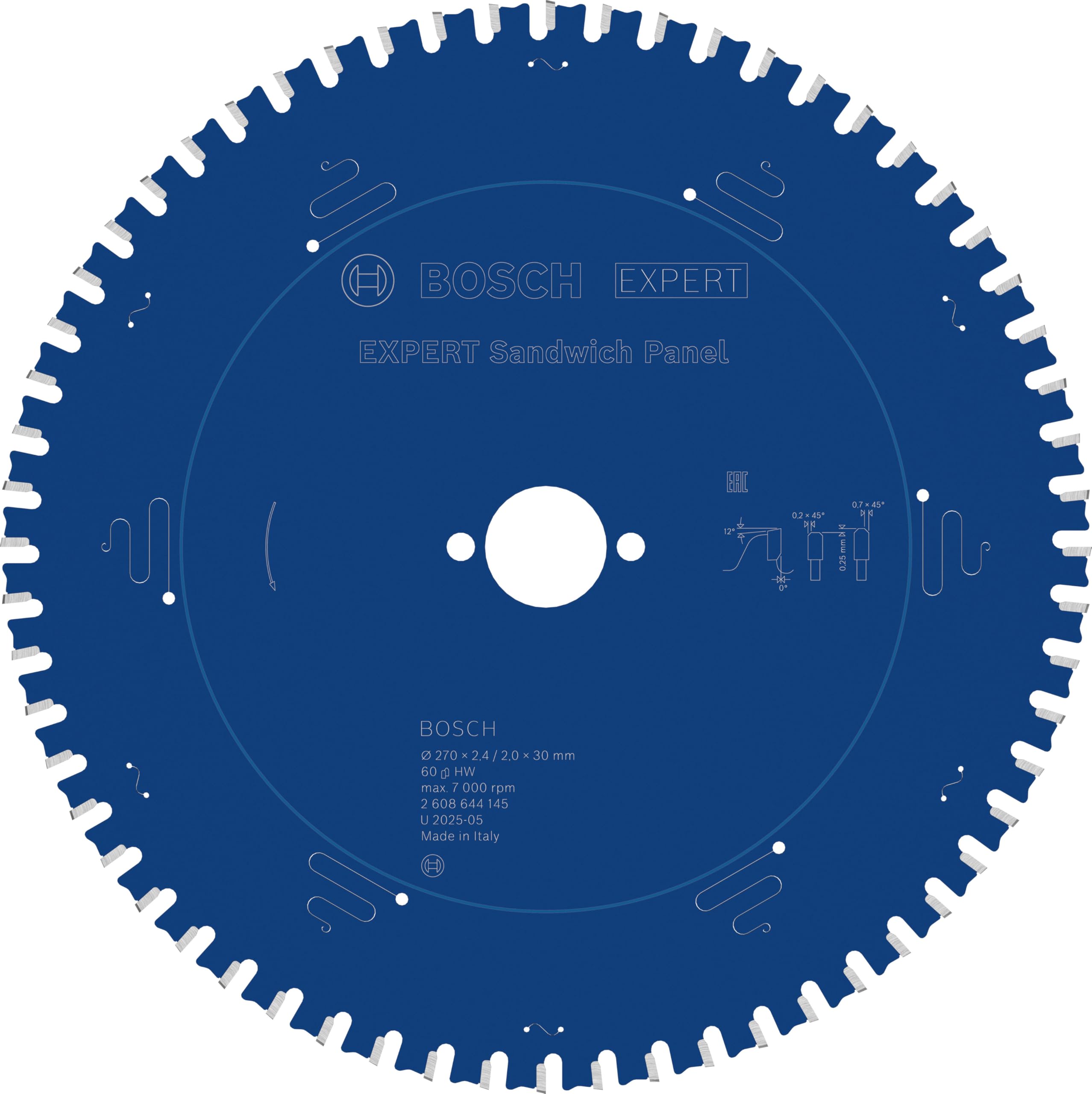 Bosch 1x EXPERT Sandwich Panel Corded Circular Saw Blade for Handheld Circular Saw (for Metal sandwich, Ø mm, Professional Accessory Hand-Held Corded Circular Saws, Plunge Saw)
