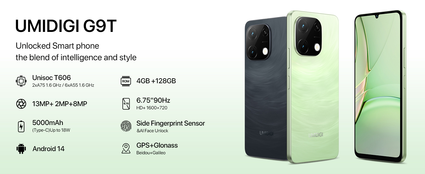 Amazon.com: UMIDIGI G9T Cell Phone, Android 14 Smartphone