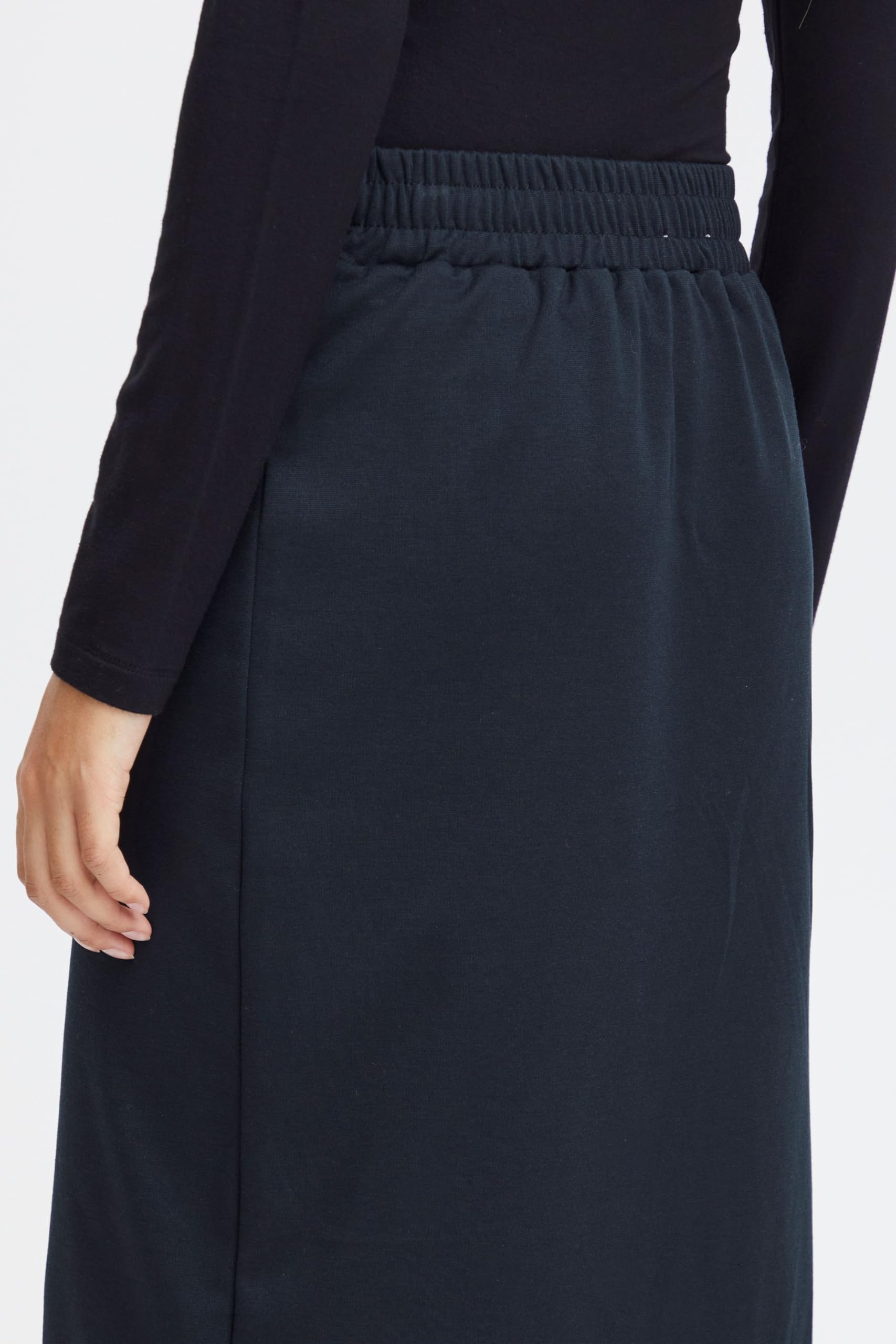 ICHI IXKATE Damen Rock Lang Bleistiftrock elastisch Regular fit
