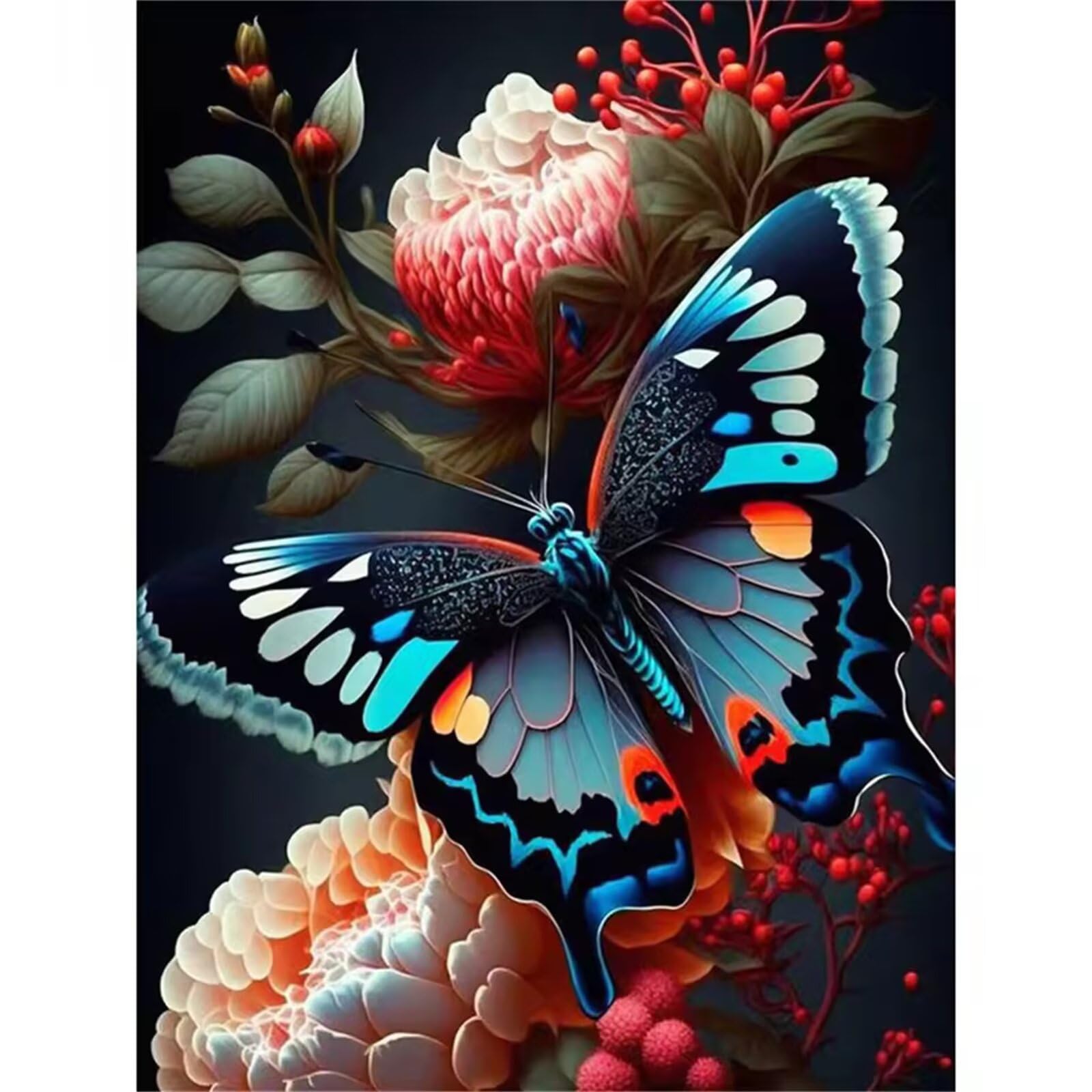 Piwonia Motyl Puzzle 1500 Sztuk,Puzzle DIY Dla Dorosłych,Klasyczna Puzzle Dla Dorosłych Kreatywna Rozrywka, Trudne Gry