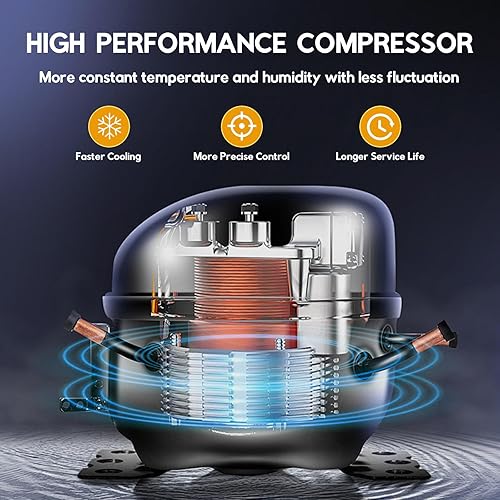 Vista 179 de Tylza Refrigerador de vino de doble zona, refrigerador de vino y bebidas de 24 pulgadas integrado o independiente, nevera de cerveza de vino debajo