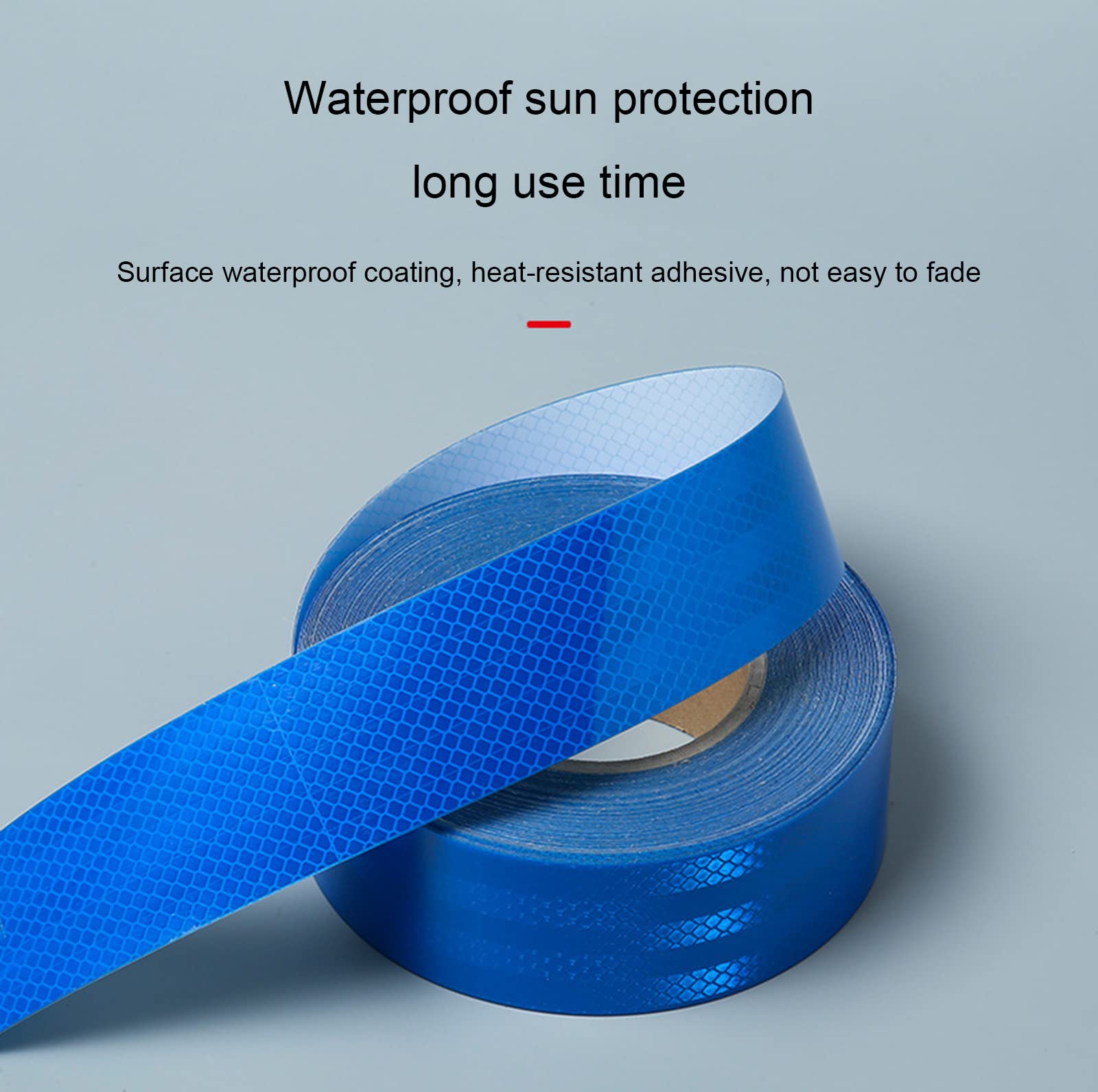 Cinta de seguridad reflectante de alta visibilidad, 2 pulgadas x 82 pies, reflector de advertencia impermeable para vehículos, remolques, barcos y carteles, adhesivo industrial (azul)